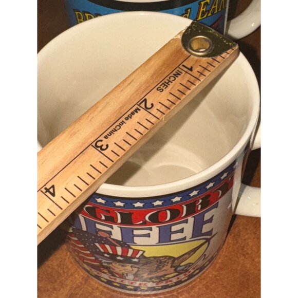 Set Of 2 Archives Coffee Mugs Bright & Early Old Glory Retro Patriotic Designs C - Picture 6 of 9